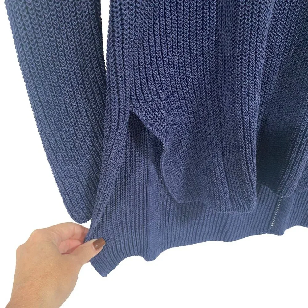 Athleta Highline V-Neck‎ Navy Blue Tunic Sweater Size XS